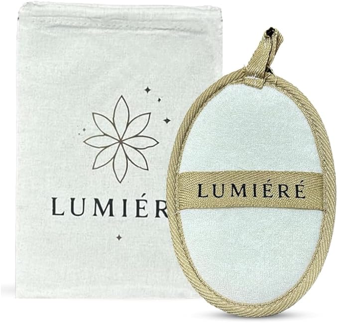 LUMIÈRÈ Natural Egyptian Loofah Sponge 10×16cm Oval Palm Size Body Scrubber for Deep Cleansing and Exfoliation, Bath Shower Exfoliating Sponge, Skin Care, Body Scrubber, Loofah Pad
