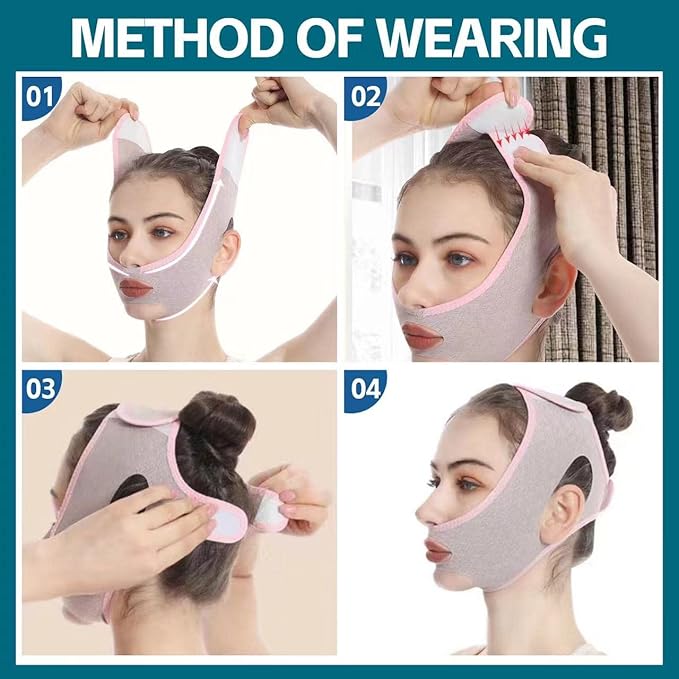 Beauty Face Sculpting Sleep Mask, Double Chin Reducer, Face Slimming Strap V Line Lifting Belt,Chin Strap, Face Slimmer,Face Tightening Chin Mask,Chin Strap for Double Chin for Women & Men（1Pcs）