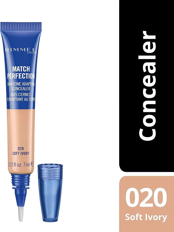 Rimmel London, Match Perfection Concealer, 020 Soft Ivory, 7ml