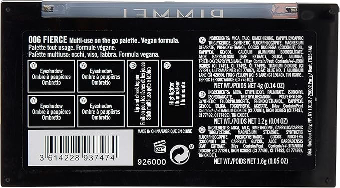 Rimmel London Mini Power Eye Shadow Palette, 06 Fierce, 7 gm